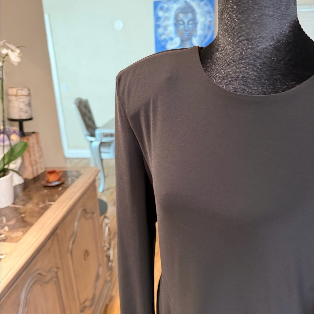 Zhivago Black Maxi Dress with Gold Zipper - Picture 5 of 6